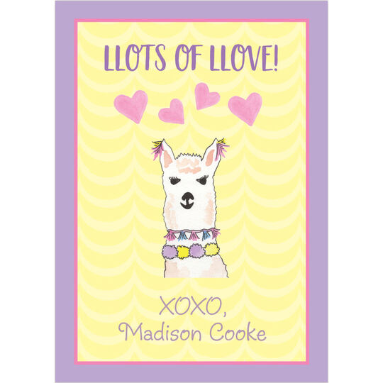 Llama Valentine Exchange Stickers